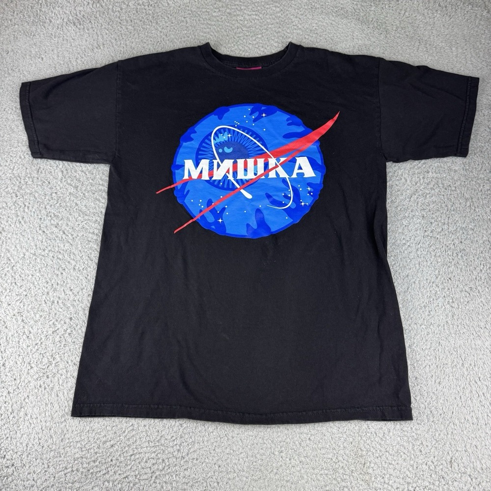 Mishka NYC Shirt Mens‎ Size Medium Black NASA Planet Made In USA